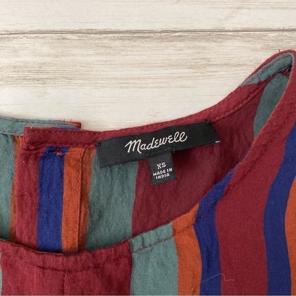 Madewell Button Back Striped Tee | Size XS - Picture 4 of 7